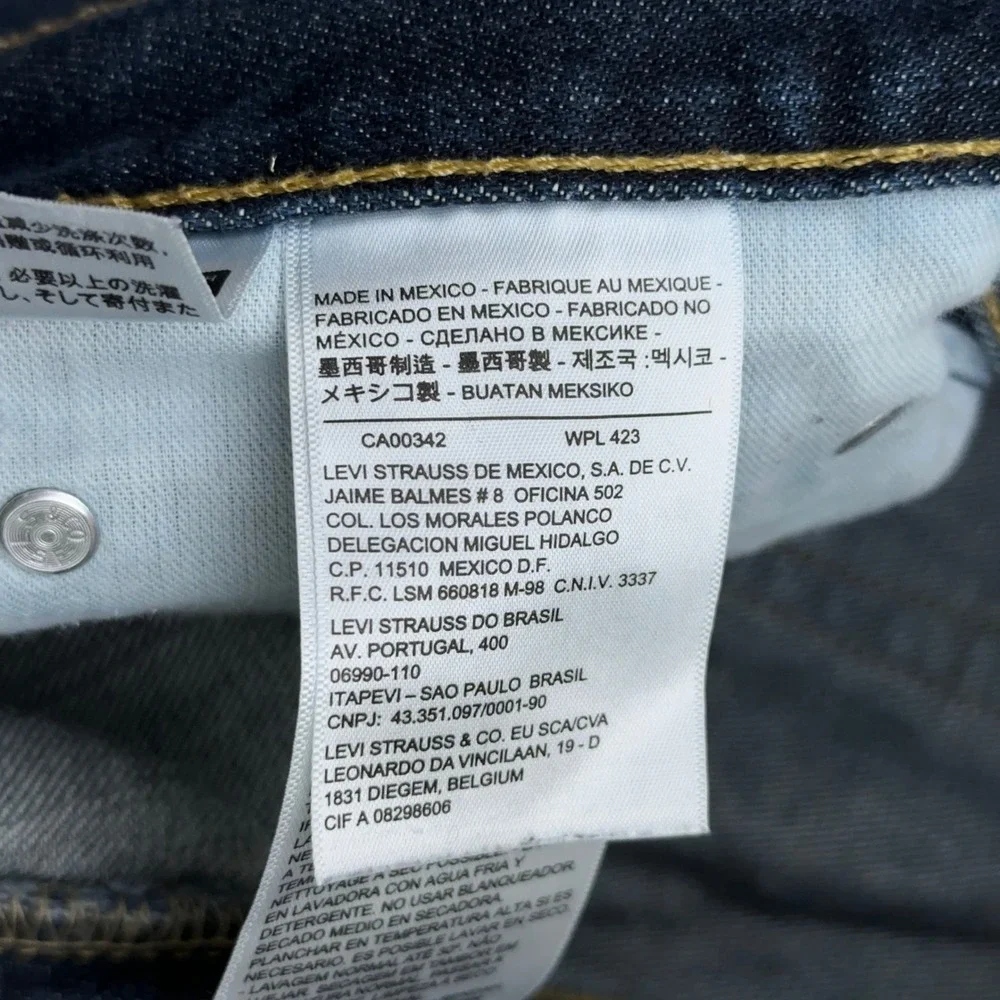 Levi's 559 Relaxed Straight Jeans Mens 32x34 Dark Indigo Tumbled Rigid Denim